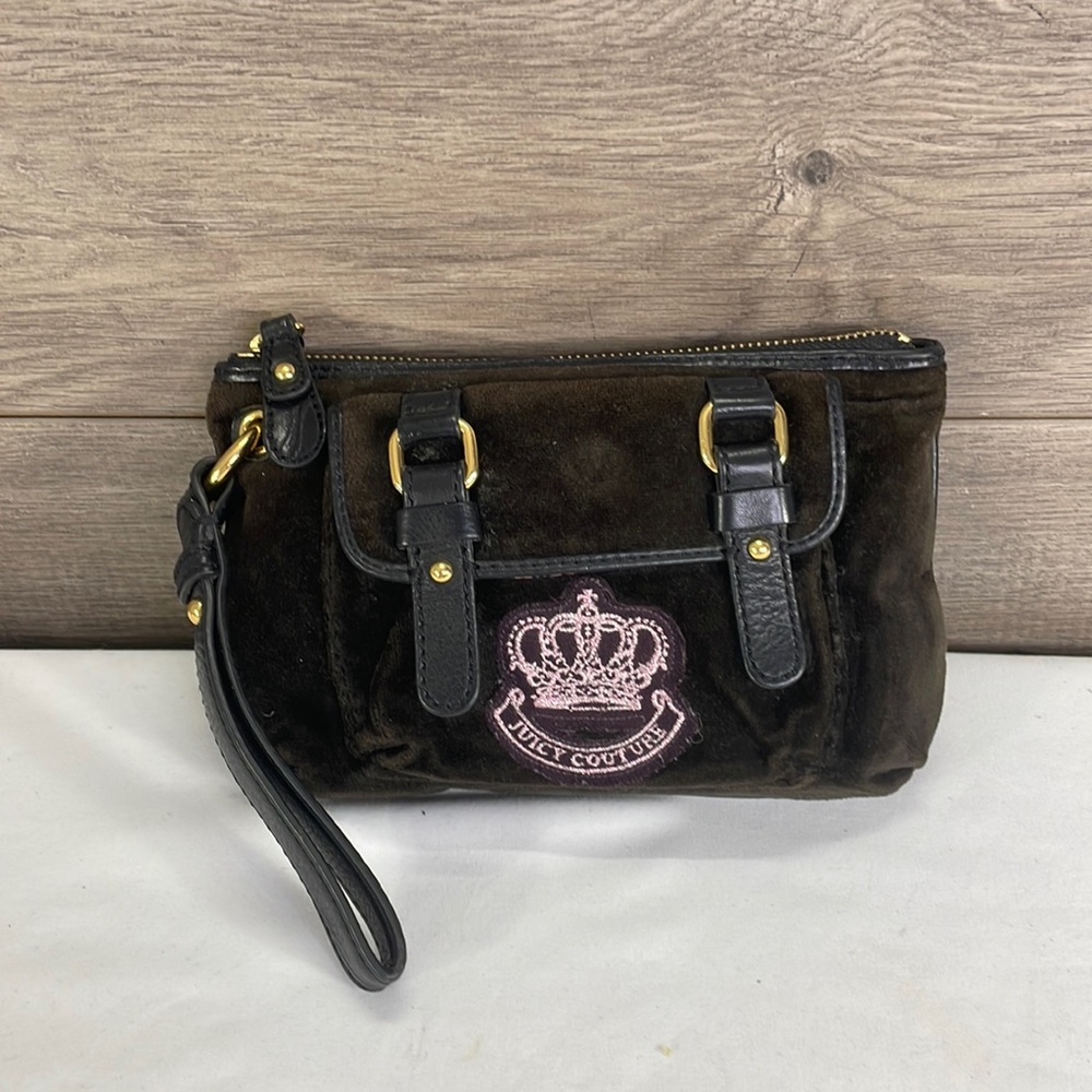 Juicy Couture Brown Velour Wristlet
